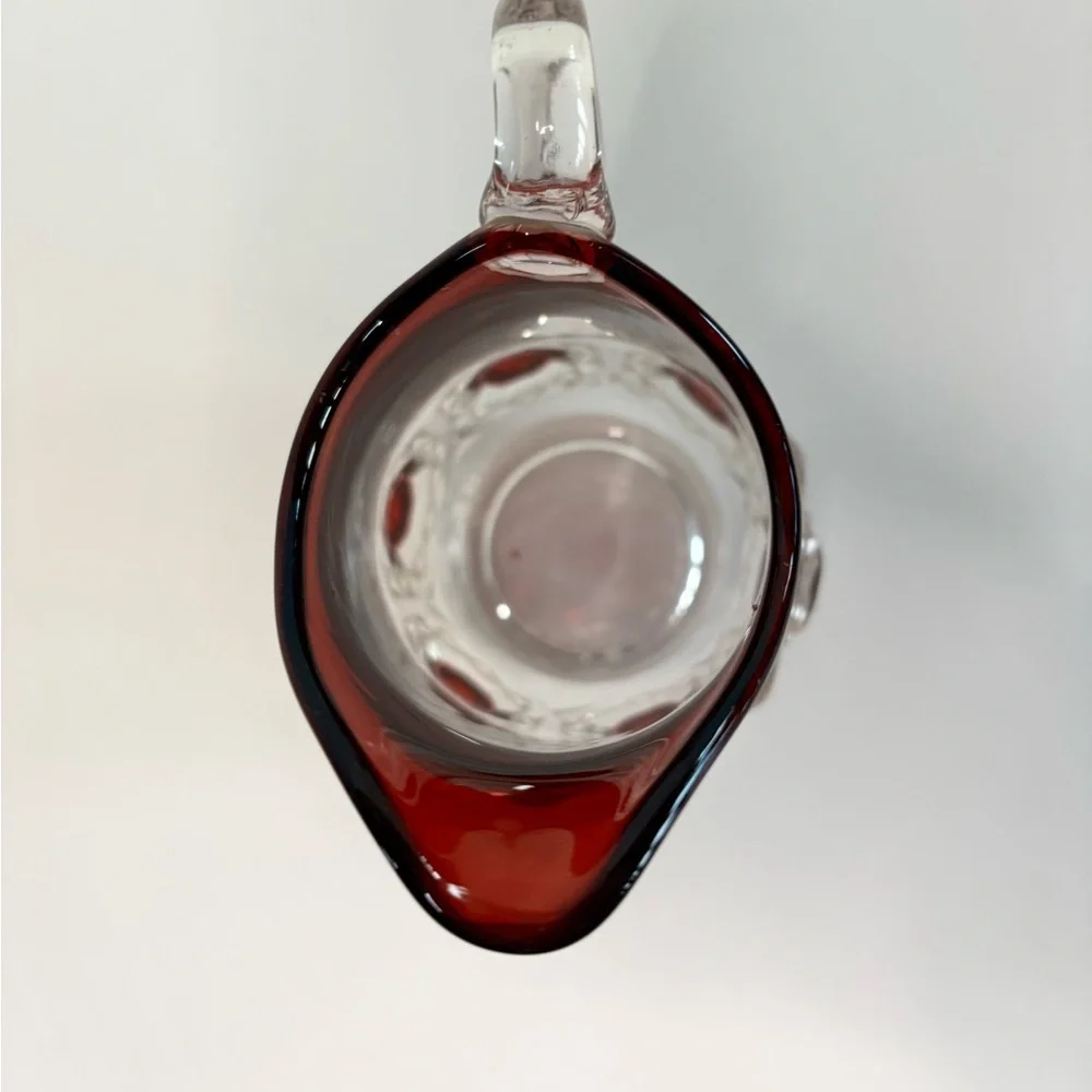 Antique EAPG Ruby Flash Glass Pitcher - Picture 7 of 10